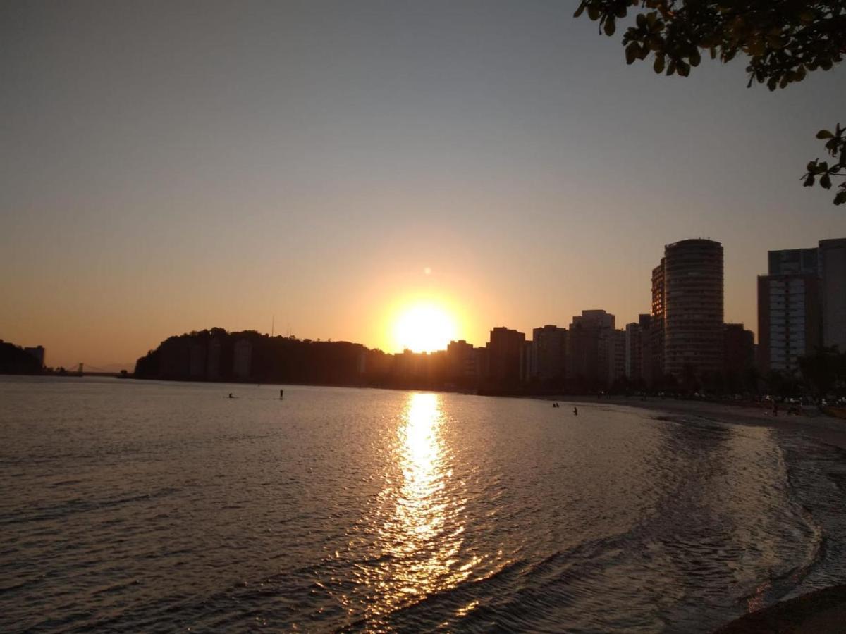 Apartamento Temporada São Vicente Esterno foto
