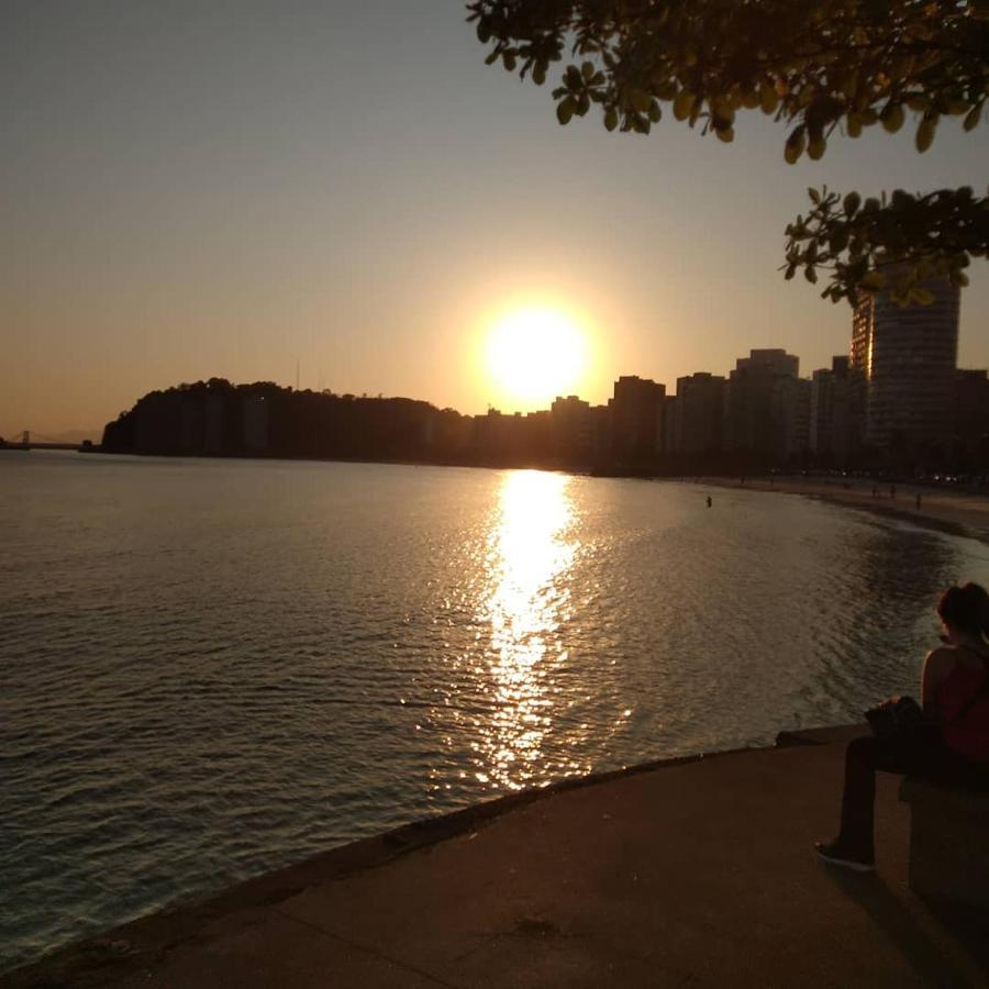 Apartamento Temporada São Vicente Esterno foto
