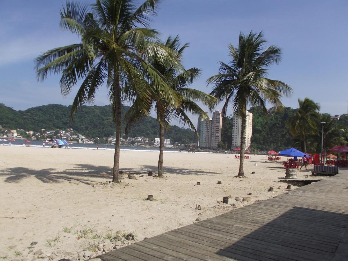 Apartamento Temporada São Vicente Esterno foto